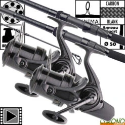 Ensemble Daiwa New Emblem Carp 50mm 13' 3.5lbs 45 SCW (les 2)