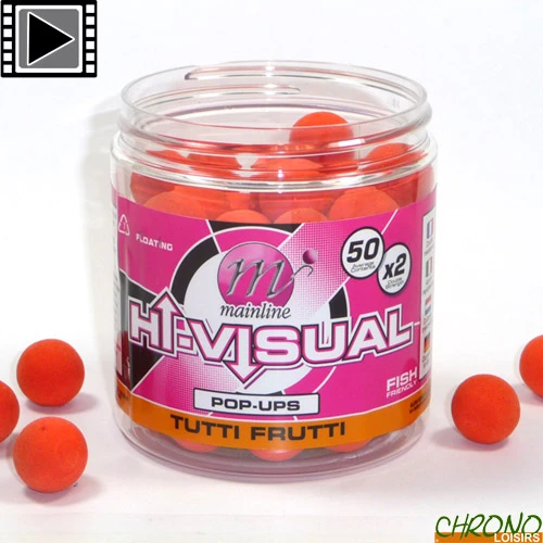 Pop Ups Mainline Fluo Hi Visual Tutti Frutti 15mm 250ml 1 Pop Ups Mainline Fluo Hi Visual Tutti Frutti 15mm 250ml